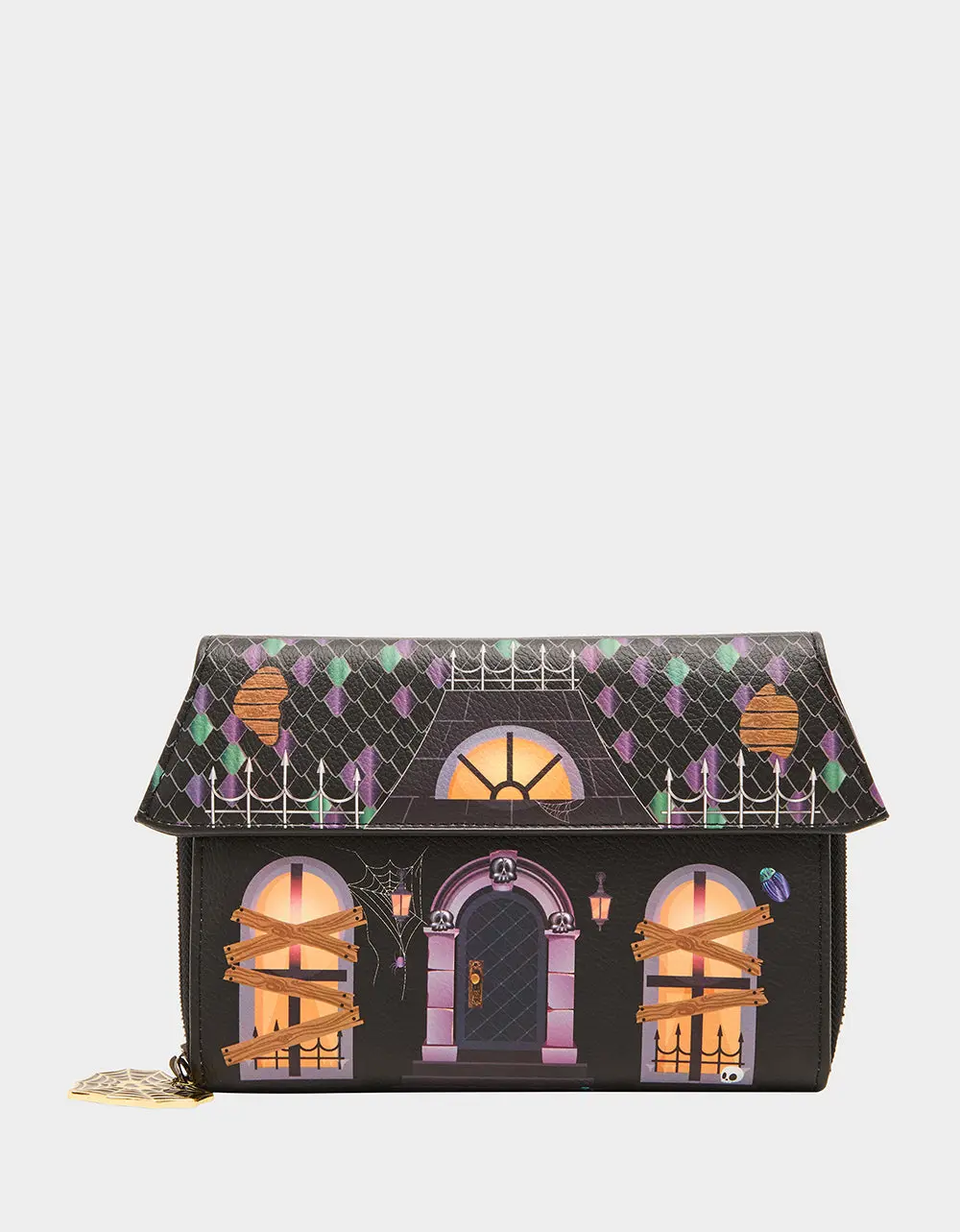 BOO & BREAKFAST WALLET ON CHAIN BLACK/MULTI