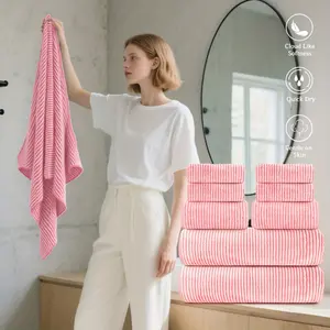 8-Piece Premium Absorbent Towel Set - Bath/Hand Towels & Wash Cloths, Suitable for Home/Bathroom/Travel/Camping/Sauna/Hot Spring/Sports, Halloween/Christmas Decoration & Holiday Gift