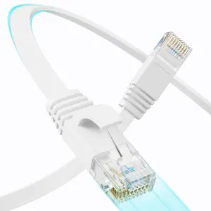 6 Flat Ethernet  20 FT, UTP 10Gbps High-Speed Cat6 Ethernet , Pure Copper  6 , Long Ethernet  for  or Office Network Wiring, White