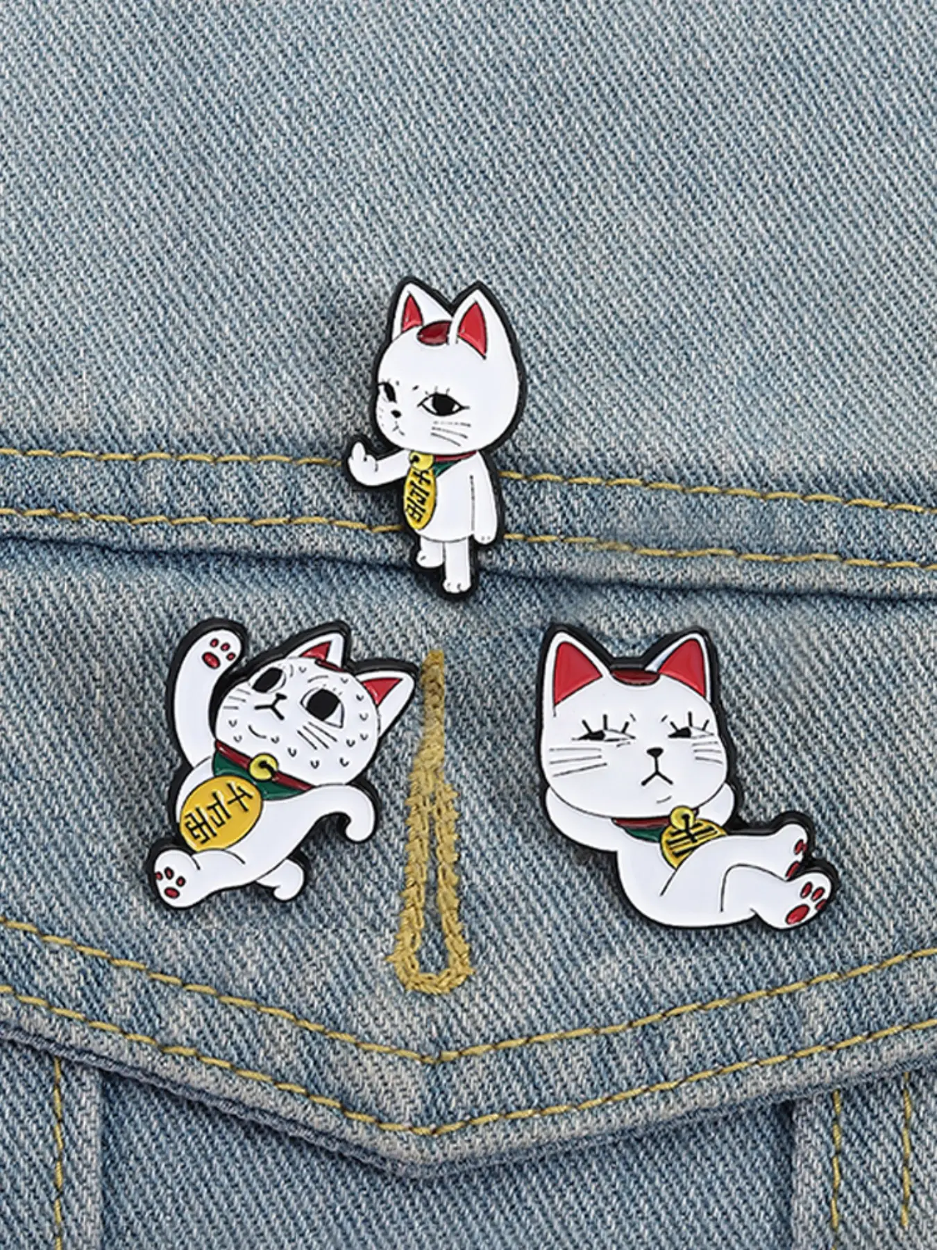 3 Piece Set Anime Turbo Granny Cat Enamel Pins Cartoon Cat Running Middle Finger Metal Brooches Lapel Backpack Badge Jewelry Accessories Men Accessories Gifts for Friends, Durable Metal Pins Jewellery, Fashion Accessory, Alloy Brooch Pin