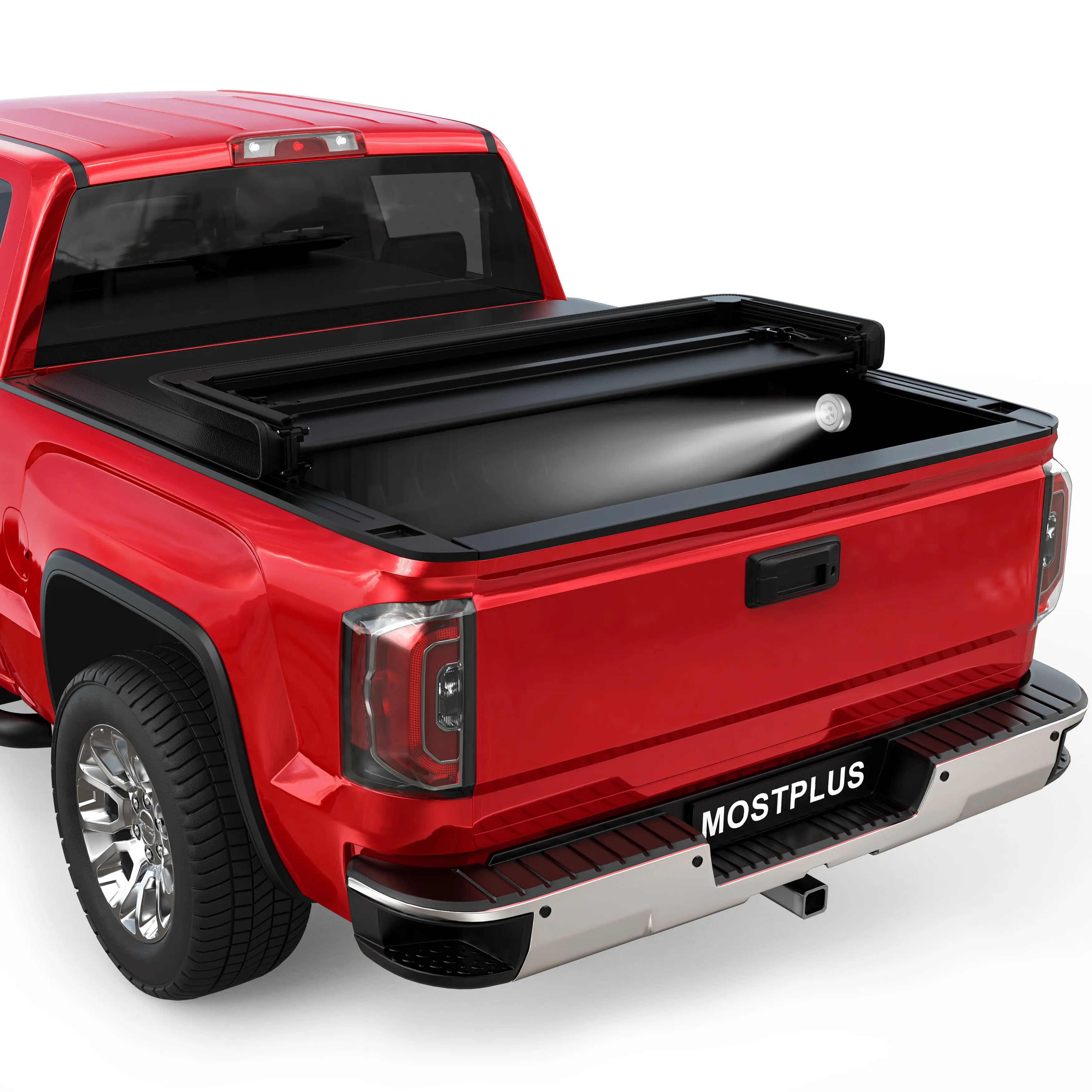MOSTPLUS 5.8FT Tri-Fold Soft Tonneau Cover For Chevy Silverado GMC Sierra 1500 Truck bed