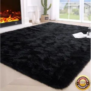 Soft Fluffy Non-slip Area Rug Super Soft Shaggy Rugs Fluffy Carpets 4x5.9 Feet Indoor Modern Plush Area Rugs for Living Room Bedroom Kids Room Nursery Home Decor Upgrade Anti-Skid Rectangular Fuzzy Rug Abstract Washable