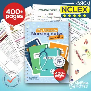 Ultimate Nursing Success Bundle: 500+ Page Handwritten Notes by an RN -  Designed to Help You Ace Nursing School - Concise & Comprehensive!
