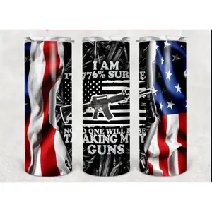 2nd Amendment, I'm 1776% sure no one will be taking my guns, 20 oz. Stainless Steel Tumbler