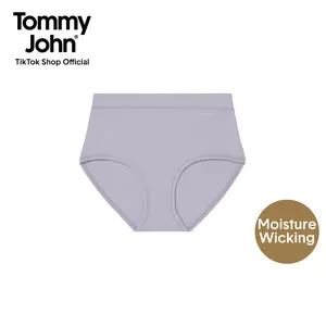 Tommy John Women’s High Rise Cotton Brief | Breathable Moisture-Wicking Underwear | Full Coverage, No Ride-Up, Tagless Comfort