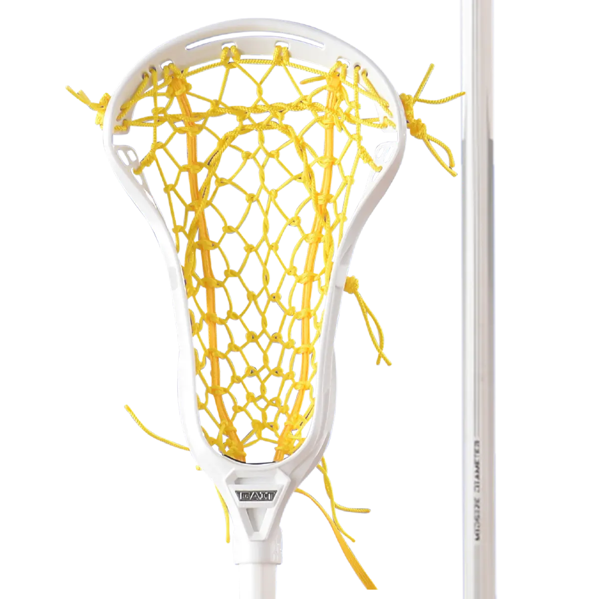 Complete Lacrosse Stick for Women - Lightweight Apex 2 Flex with Double Wall Technology for Quick Release and Midfield Play, Curved Offset Technology, Female Stick, Offset Curve, Performance Focus, Narrowed Channel Pocket, Superior Control