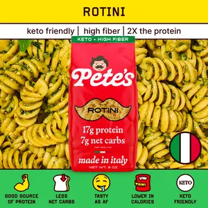Pete’s Protein Pasta Rotini – Protein-Packed, Less Carbs, Made in Italy