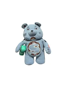 SPRAYGROUND: DENIM SHARK TEDDY MONEY BEAR TEDDY BACKPACK
