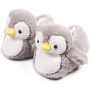 Penguin Cute Women Slippers Funny Animal Slippers Novelty Plush Slippers Fluffy Fuzzy Winter Warm Bedroom House Shoes Cartoon Slippers for Women Men Teen Girls