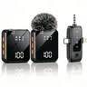 Cordless Lavalier Microphone for Audio Recording - 3-in-1 Receiver, Chargeable Built-in Li-ion Battery, 20-hour Battery Life, 328ft Range, Noise Cancelling, USB-C Compatible, Plug-and-Play for Smartphones, Vlogging