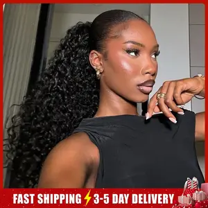 [NEW ARRIVAL] ISEE HAIR Water Wave Ponytail with InvisiFit Strap Premium Human Hair Outdoorfun #Category Spotlight