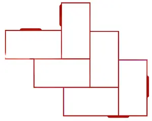 18"x14"x1.55" Concrete Mold with 6 Rectangular Bricks ( 7"x3.5" Each Rectangular )