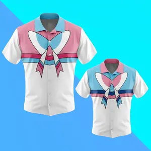 Anime Summer Fit, Anime shinysylveon Style Hawaiian Shirt, Summer Outfit, Unisex Shirt  #anime #aloha #masterroshi