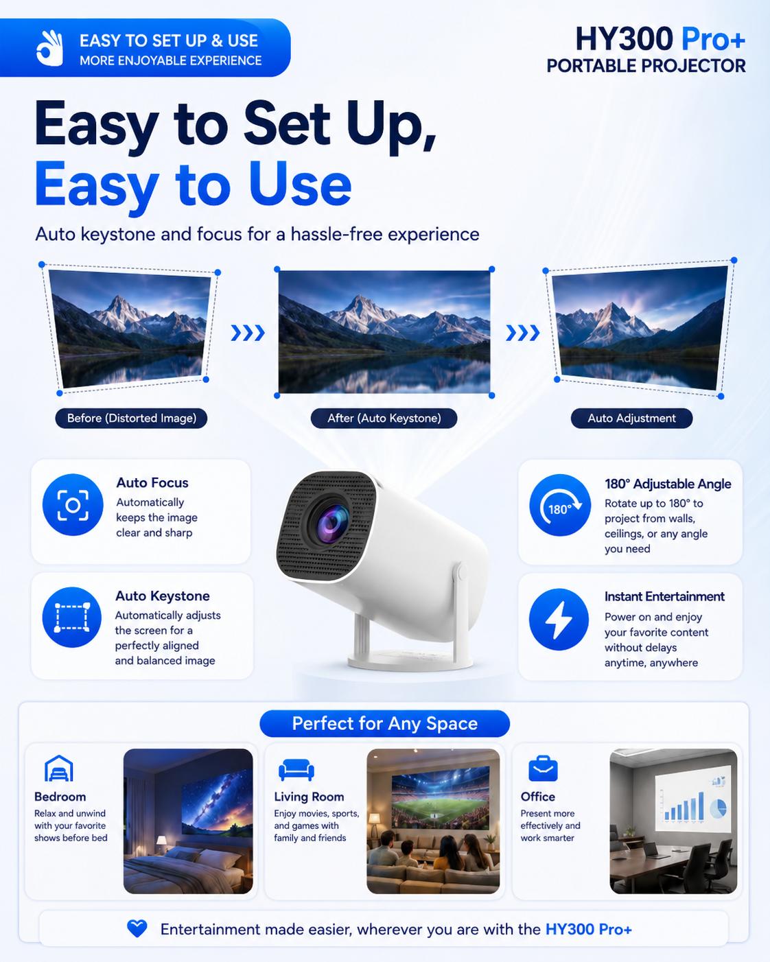 Mini Projector 350ANSI 720P Native 4K Decode | Android 13 Dual WiFi6 BT5.2 | Auto Keystone 130" Screen for Home Cinema | US Stock Mini Projector 350ANSI 720P Native 4K Decode | Android 13 Dual WiFi6 BT5.2 | Auto Keystone 130" Screen for Home Cinema | US Stock