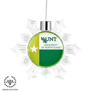 University of North Texas Christmas Ornament - Snowflake