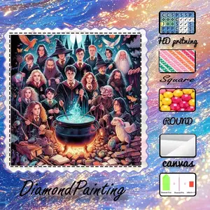 5D-DIY, high-grade velvet canvas, diamond art, diamond painting, magic academy AB diamonds, fairy dust diamonds, crystal diamonds, perfect home decoration, handmade diamond art painting kit, special craft diamond art kit, Diamond Painting Kits.