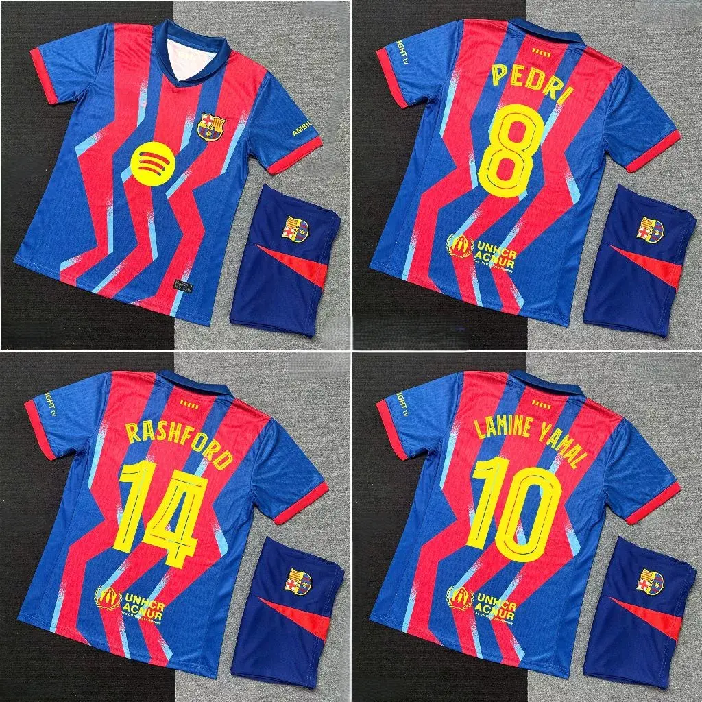 [Buy a shirt, get pants free] Custom Name & Number The Catalan Giant Unisex Soccer Jersey – Premium Thai Birdseye Mesh Fabric The Perfect Gift For Culés