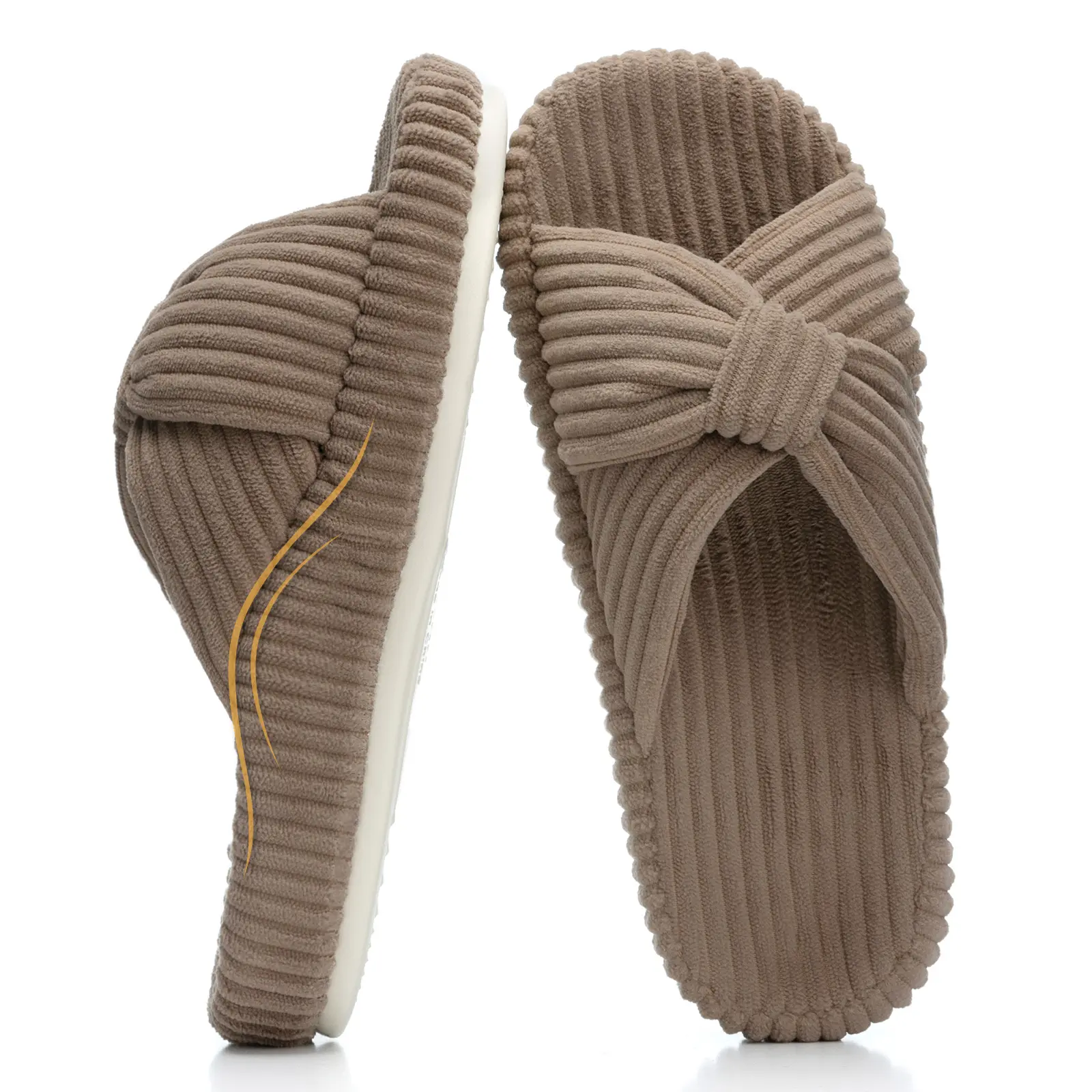 Chantomoo Orthopedic Slippers Arch Support Memory Foam Cozy House Shoes