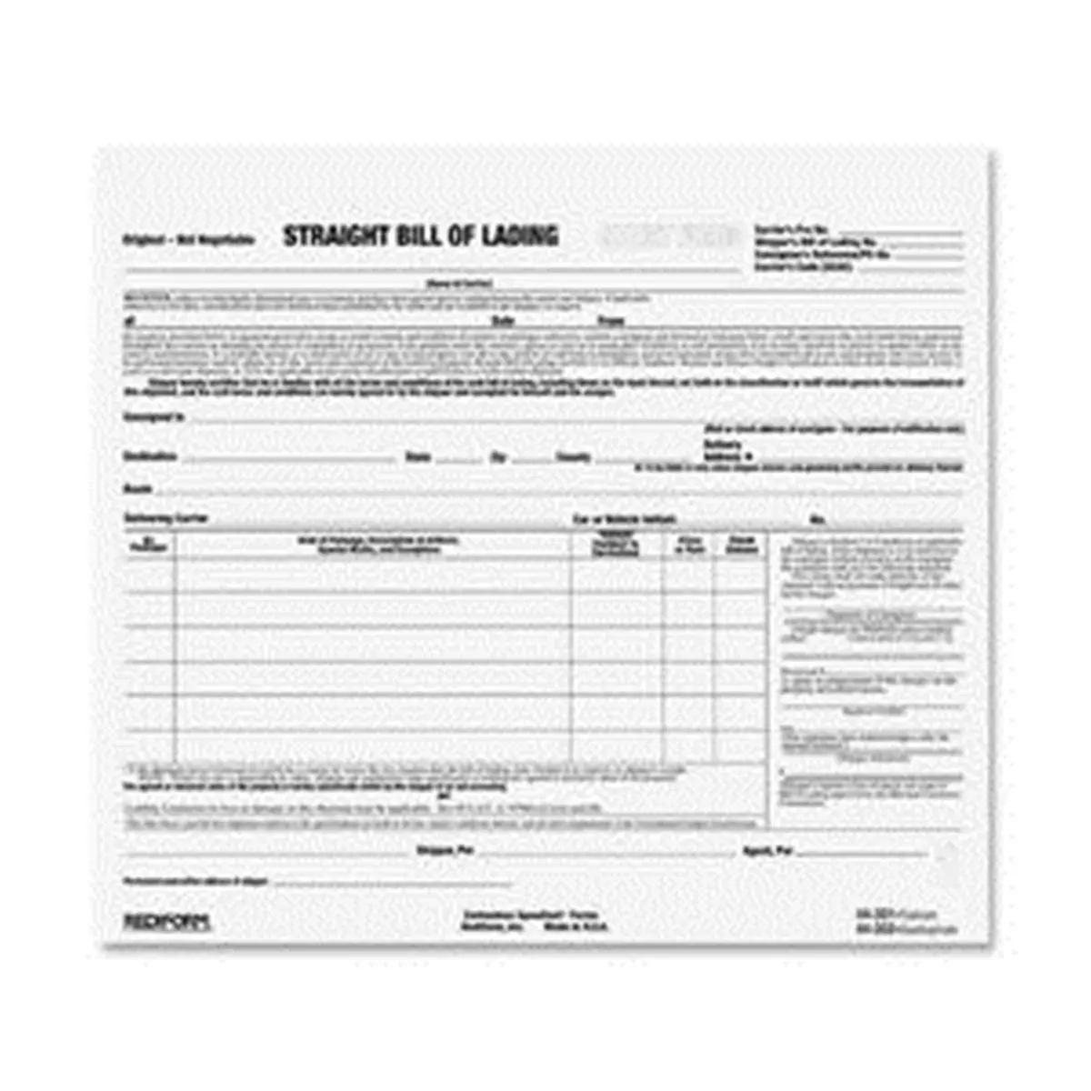 Rediform RED44301 Snap-A-Way Bill of Lading Forms, 8.5x7" Size, Carbonless Copy, Black Writing Accounting Supplies, No Assembly Required, Office Stationery for Tariff Documentation