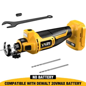 Cordless Drywall Cut-Out Tool for Dewalt 20V Battery, 3 Speed Adjustable Brushless Rotary Saw with Up to 30000 RPM, Compact Spiral Saw Kit for Cutting Wood Drywall,Sheetrock,Wood, (Bare Tool Only)