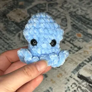 Mini Crochet Squid Stuffed Animal