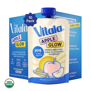 Vitala Organic Protein Smoothie | 10g Protein, 135mg DHA, USDA Organic | 10-Pack