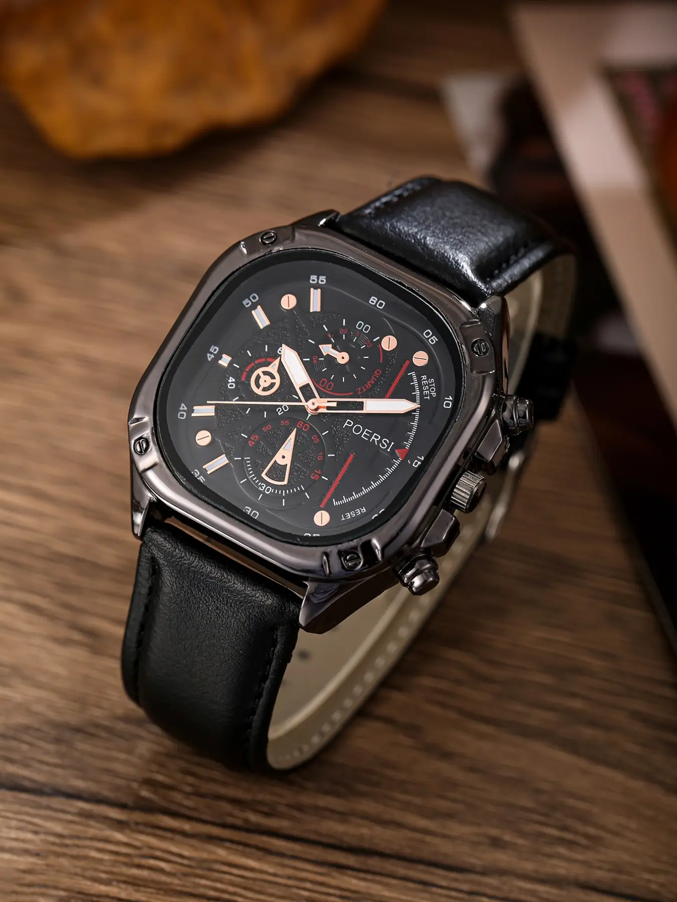 Vintage Industrial Style Men's Quartz Watch, Business Casual Analog Watch, Classic Analog Watch, Perfect Gift for Holidays and Special Occasions, Business Fashion Watches, Quartz Analog Wristwatch, Quartz Wristwatches