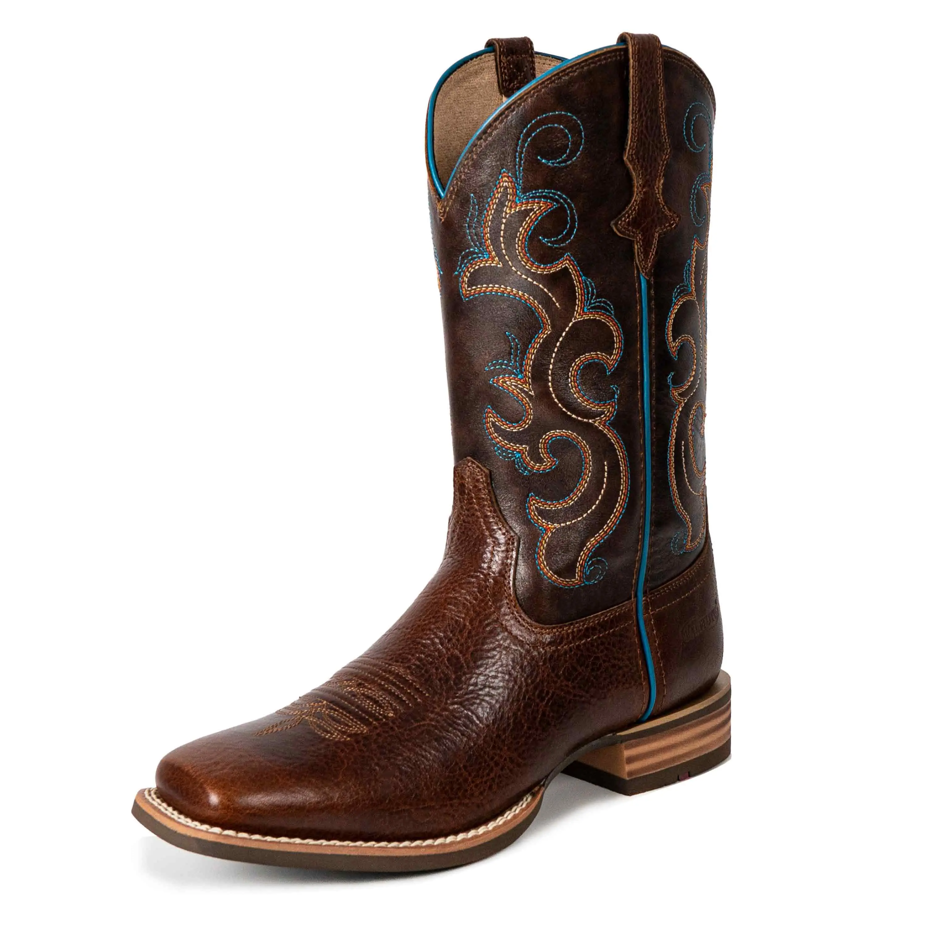 【Genuine Leather】Palitutu Cowgirl boot Women Western Boots Hand Painted, Square Toe, Full Grain Cowhide Boot