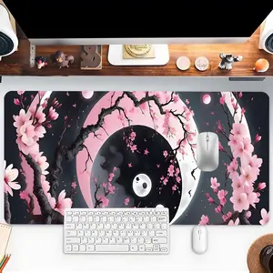 Sakura Pattern Mouse Pad, Large Mouse Pad, Rectangle Gaming Mouse Pad, Office Desk Keyboard Mouse Mat for Home Office Game Room Desk, Desk Accessories