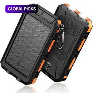 Multifunctional Outdoor Camping Flashlight, Solar Or USB Charging Power Bank with Compass Function, Intelligent Indicator Light, Perfect for Camping Travel
