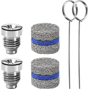 1.1 mm Orifice  Cannon Nozzle and  Maker Meshes Kit for  Cannon Replacement Thread Nozzle Tips and Mesh Filter, with Cleaning Tools, 3000PSI 2-Pack