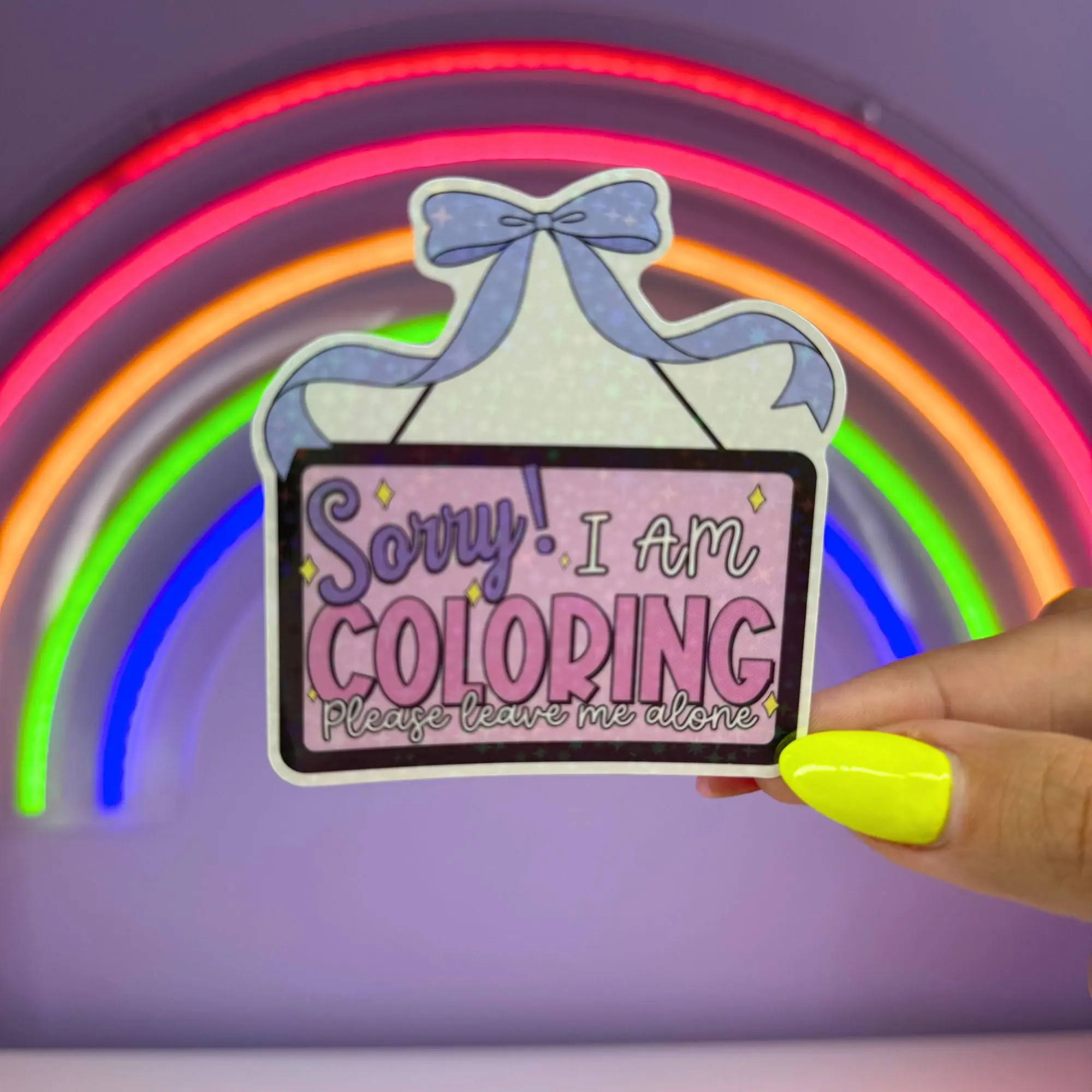 Sorry I am Coloring Sticker