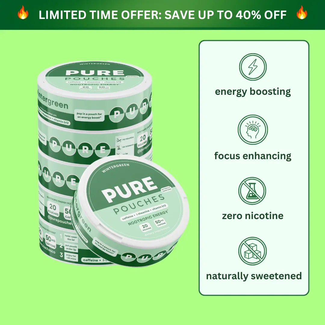 naturally flavored / sweetened energy pouches