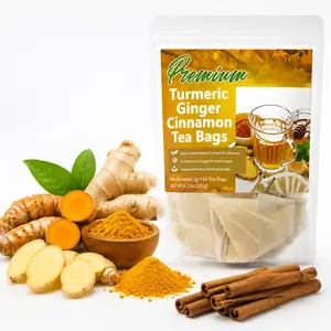 Natural Turmeric Anti-Inflammatory Herbal Tea Bags - 100% Eco-Friendly, Sugar-Free, Gluten-Free, Vegan Drink Blended with Turmeric, Ginger, Cinnamon for Digestive Health by DealsForYouDays