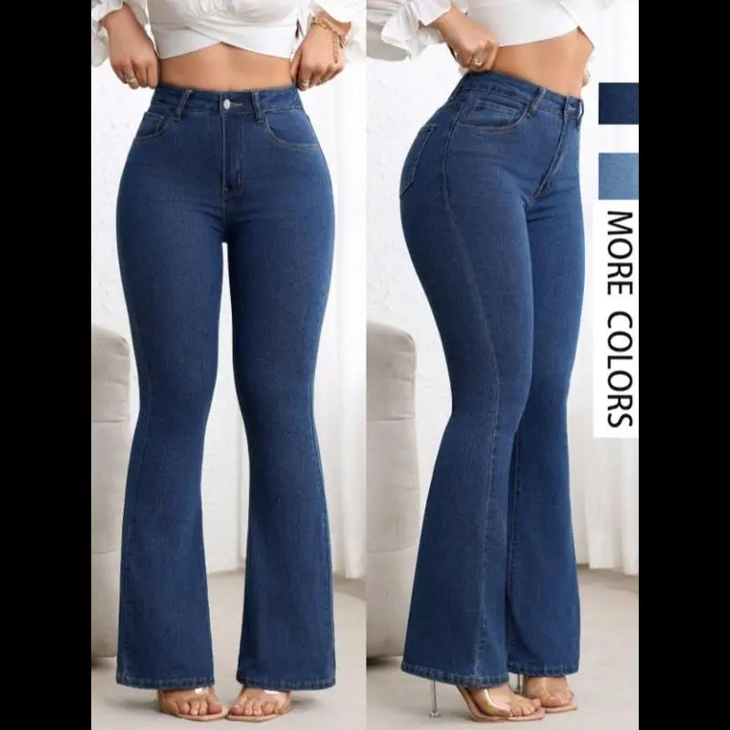 Women's Plaid Slim-Fit Stretchy Breathable Denim Jeans - All-Seasons Sports Bottoms, Thin Design, Dry Clean Ok, Casual Stylish Wear