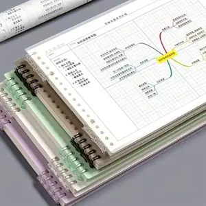 120-Page B5 Mind Map Interactive Notebook with Corners - Hardcover, Mind Mapping Pages, Minimalist Design, Daily, Weekly, Monthly Planner, School Supplies, Office Stationery Supplies, English Language, Paper Material, Spiral Bound