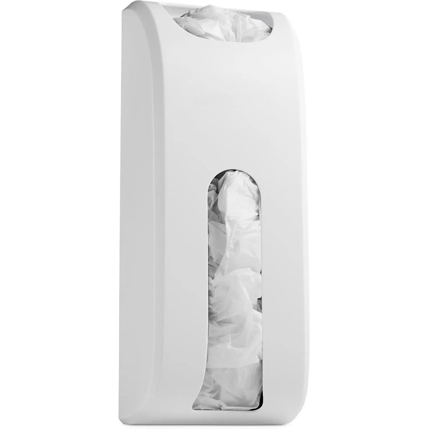 [New Deal] Wall-Mount Grocery Bag Dispenser | Space-Saving Design | Easy Install | Smudge-Proof, Fingerprint-Resistant | White | Holds Most Bags for Maximum Storage, Bag Storage, Modern