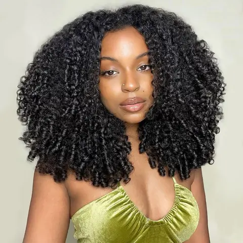 [FLASH SALE] OQ HAIR Burmese Curly Wear Go Half Wig Seamless Water Wave Flip Over Wig 3 IN 1 Wear Go Glueless Human Hair Wigs With Drawstring Invisible Hairline for Beginner Friendly Vacation Hair Wigs #TikTokShopFallDealsForYou