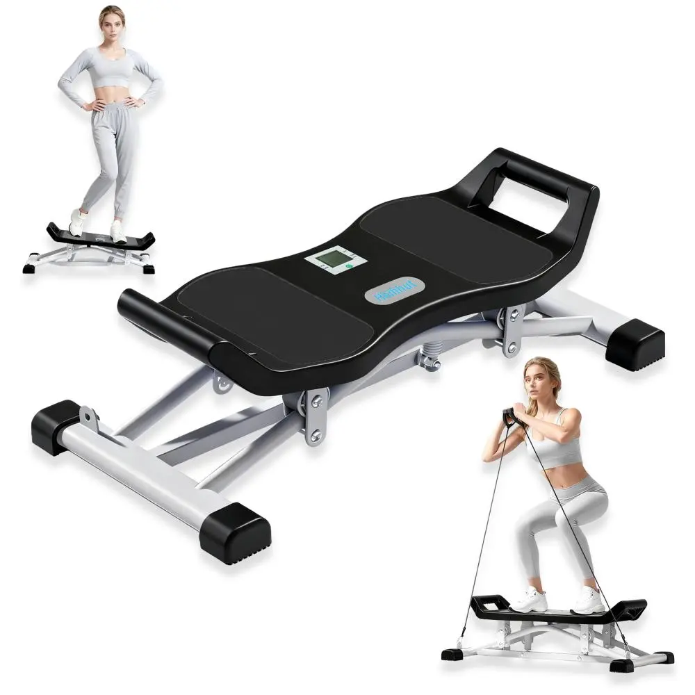 Foldable Glider Workout Machine, Stainless Steel Home Gym Equipment for Full-Body Exercise, Smooth Skiing Trainer with Smart Data Display for Strength & Pelvic Floor Training, Workout Machines For Home, Strength Training Equipment, Foldable Storage, Fun S