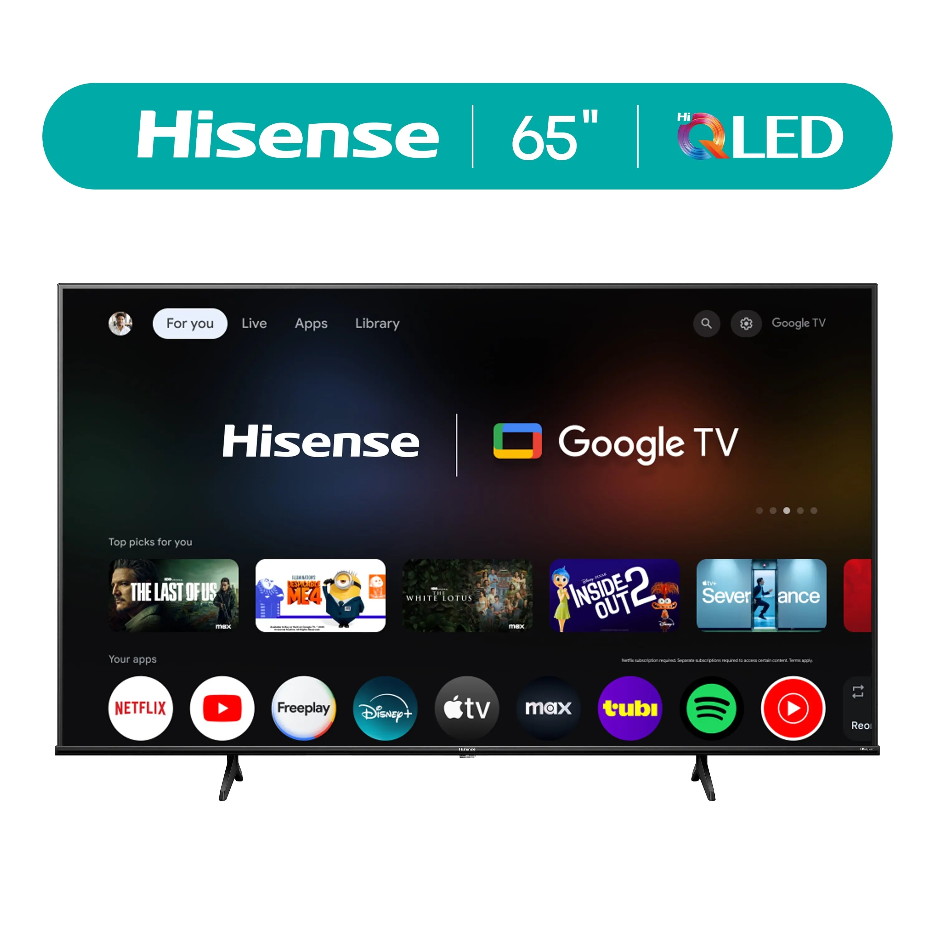Hisense QD6030G Series, 65-Inch Hi-QLED 4K Smart Google TV, Large Household Appliance Television