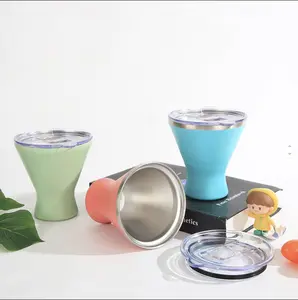 13 oz Stainless Steel Martini Tumbler – Double-Wall Insulated Travel Cocktail Cup/Flasks Reusable Portable Drinkware