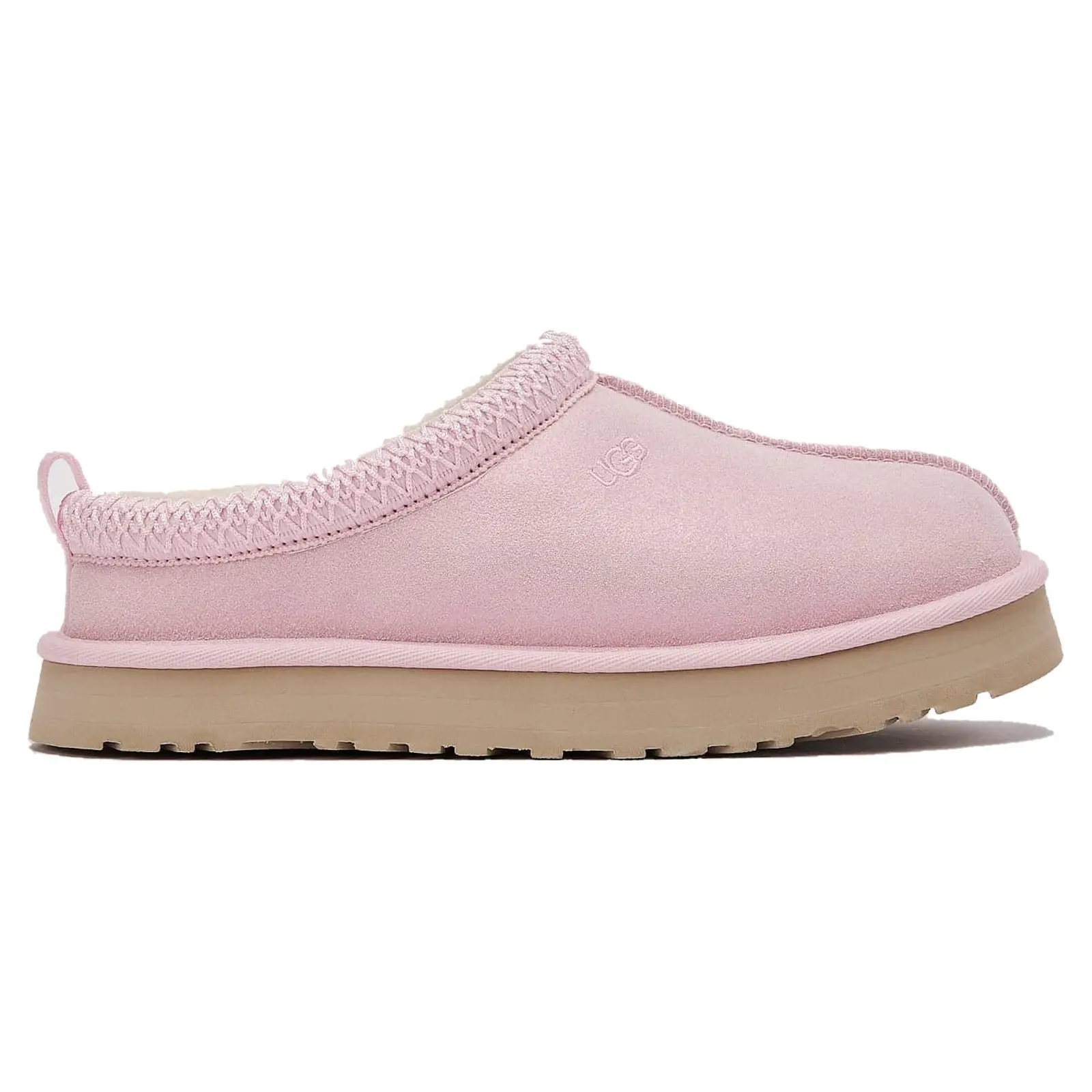 UGG Women's Tazz Dazzle Platform Slipper, Cozy Slip-On Walking Shoe with a Sparkling Look in Ribbon Candy Pink, Walking Shoes