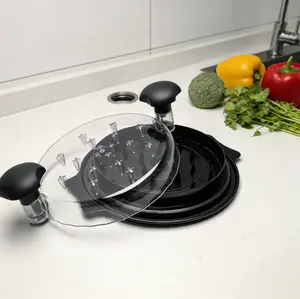 Chicken Shredder, Large Chicken Breast Shredder Tool Twist, Visible Lid Meat Grinder for Ground Food, Pulled Chicken, Pork, Vegetables, Meal Prep and Kitchen Cooking The best gift for fitness enthusiasts black