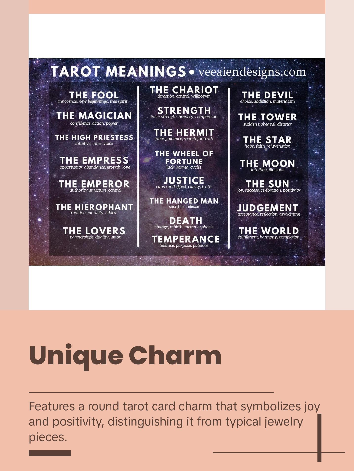 Round The Sun Tarot Card Necklace