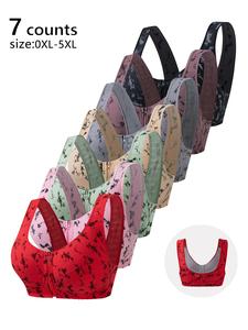 plus size women's tie dye print front zipper wireless push up bra, casual comfortable breathable backless bra for daily wear, women's plus size lingerie for all seasons, multicolor, underwear, wirefree bra