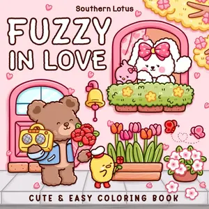 Fuzzy In Love: Coloring Book for Adults and Teens Featuring Little Fuzzy Animals in Love Moments and Cozy Activities, Cute Designs for Relaxation and Chill