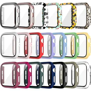 20 Pack Case Compatible for Apple Watch 40mm SE (2nd Gen) Series 6/5/4/SE Tempered Glass Screen Protector, Full Hard PC Scratch Resistant Bumper Protective Cover for iWatch Accessories
