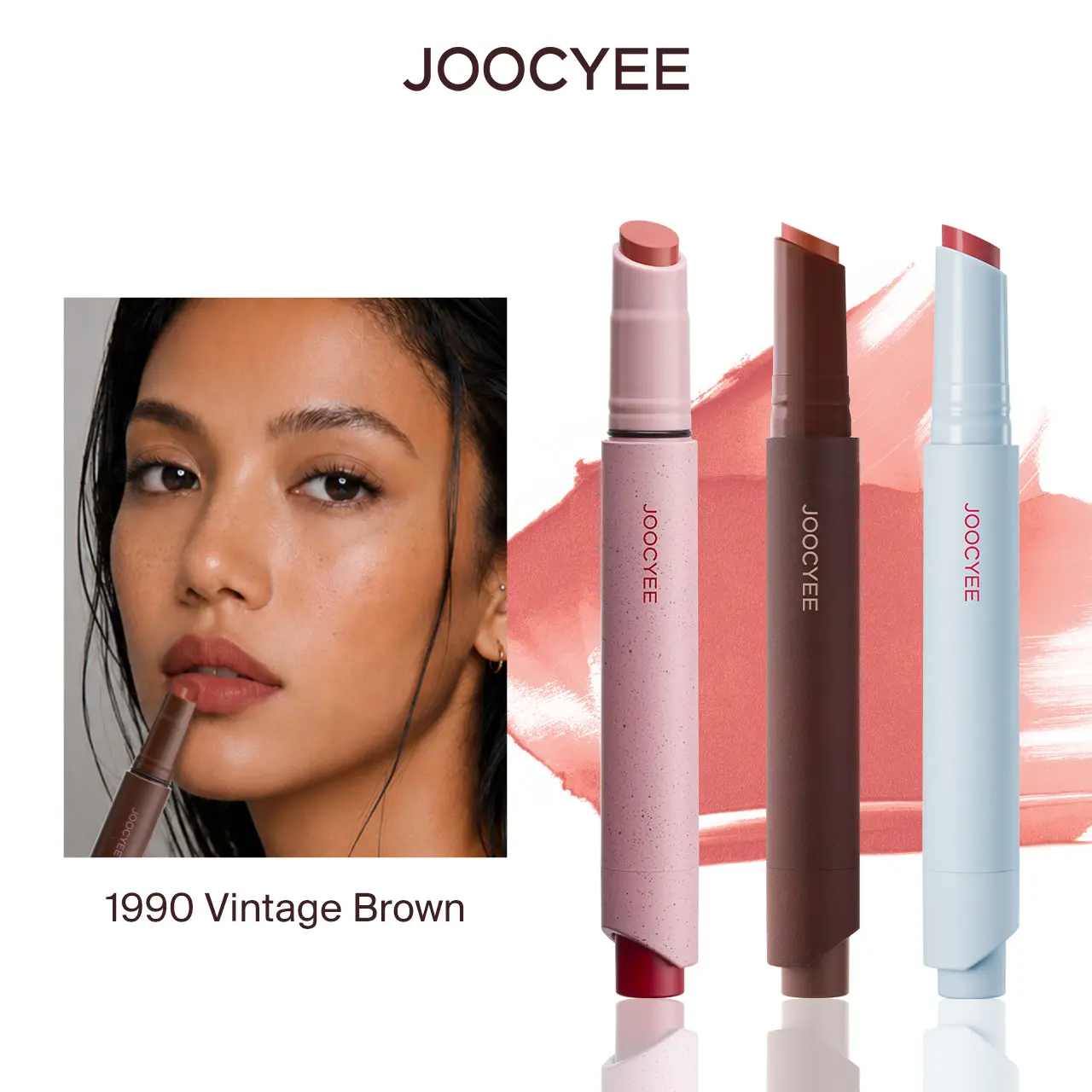 JOOCYEE Velvet Rouge Matte Lipstick, 2-in-1 Lip & Cheek Color with a Silky Blur Finish, Long-Lasting, Waterproof, and Lightweight Formula for All Skin Types, 3g, Beauty Products campingessentials