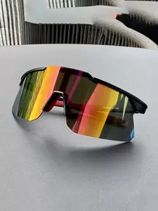Men's Sport Frameless Sunglasses, Frame Silver Color Lens, Uv400 Protection, Cycling Glasses, Outdoor Windproof Eyewear, Safety Cycling Glasses