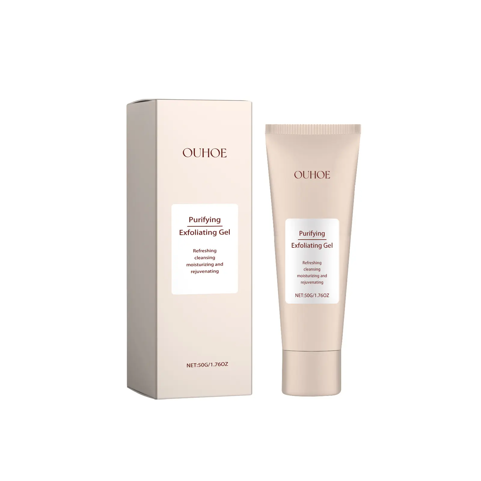 Ouhoe Exfoliating Gel Skin Mild Cleansing and Pore Refining Skin Rejuvenation Exfoliating Blackhead Acne Gel
